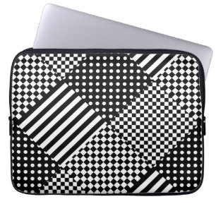 Rand Check Harlequin Polka dots Mixed Design Laptop Fodral