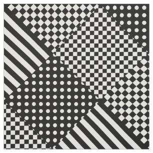 Rand Check Harlequin Polka dots Mixed Design Tyg