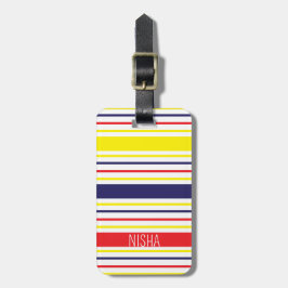 Rand Colorful Modern Travel Personlig Bagagebricka