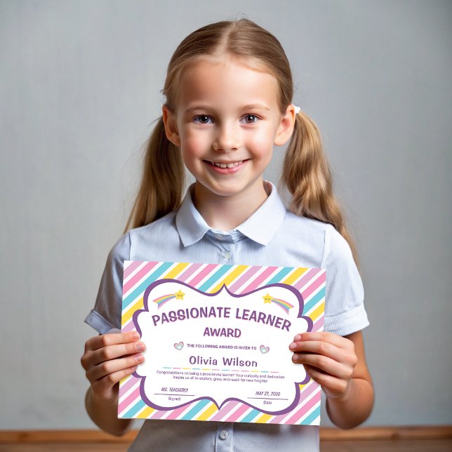 Rand Editable Clssroom Award (Stripes Editable Funny Clssroom Award)