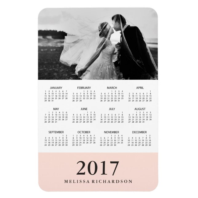  Rand | Elegant 2017 Fotokalender Magnet (Vertikal)