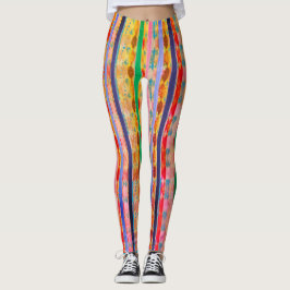 Rand Färg Abstrakt Leggings