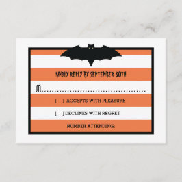 RAND & FLADDERMUS | Orange Halloween Bröllop OSA Kort