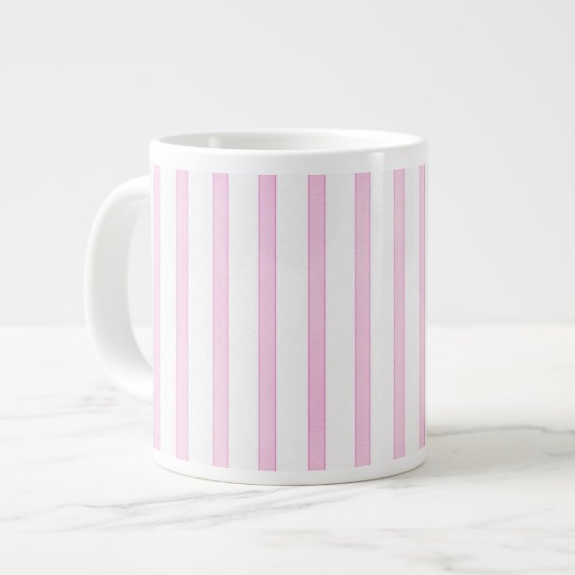 Rand för bakgrundsfärgsfärg för Rosa Jumbo Mugg (Framsida vänster)