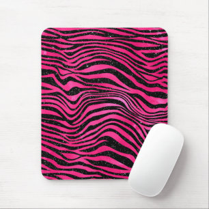 Rand för Bright Rosa och svart Glam Animal Print Musmatta
