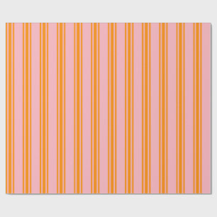 Rand för Färgad av Orangen Ljusare rosa och Mör Presentpapper