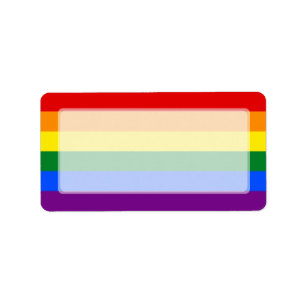 Rand för flagga för LGBT-gay prideregnbåge Adressetikett