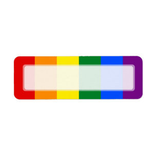 Rand för flagga för LGBT-gay prideregnbåge Returadress Etikett