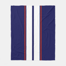 Rand för klassröd, vit och blå Tävla Fleecefilt