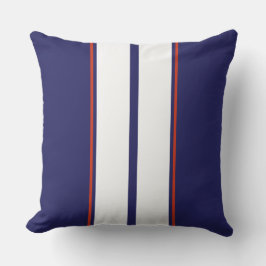 Rand för klassröd, vit och blå Tävla Kudde