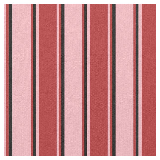 Rand för Ljusare rosa, röd och svart Färgad Tyg (Närbild)