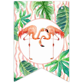 Rand för löv för Flamingo för baby Vimplar