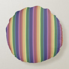 Rand för matad regnbåge rund kudde