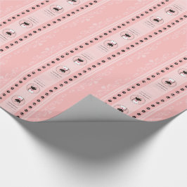 Rand för Spinnande-fectMoira rosor som slår in Presentpapper