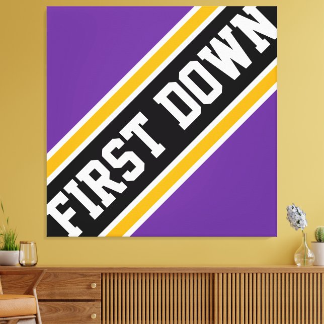 RAND för svart fotboll med fetma Lilor Canvastryck (Insitu (Vardagsrum))