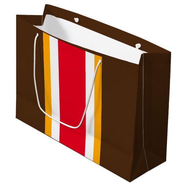 Rand för Tävlan Röd brun vit Gult på 70-talet (Framsidan Vinklad)