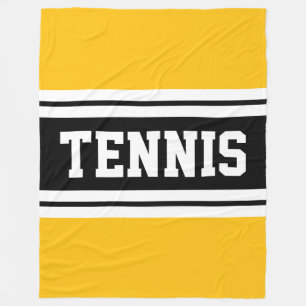 RAND för TTENNIS Bold Roligt Bright Gult Black Täv Fleecefilt