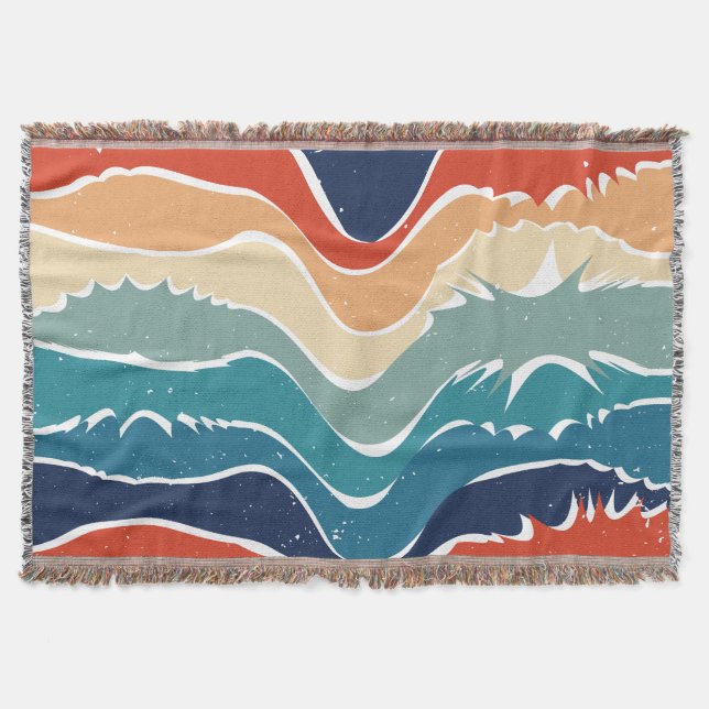 Rand för uppspelning av retro-regnbåge för Anpassn Filt (Framsidan)