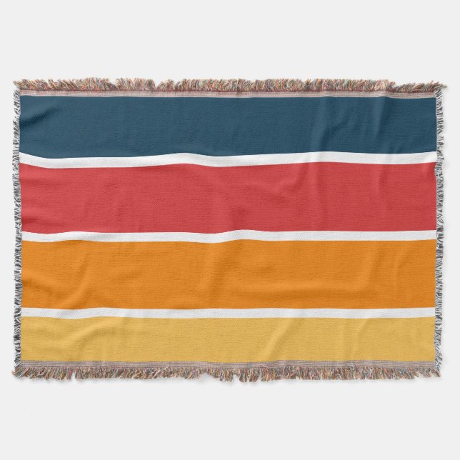 Rand för uppspelning av retro-regnbåge för Anpassn Filt (Framsidan)