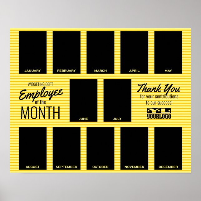 Rand fotoanställd för månadsredovisning poster (Framsidan)