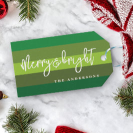 Rand Gift-Märkre för god jul och Grönt Presentetikett