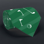 Rand Golf Mönster Boll Flagga Klubb Golfer Gift Slips<br><div class="desc">Minimal golf mönster med klubb,  bollar och flaggor för golfspelare. Ge till golf klubb,  golfer,  golfspelare,  lag,  tränare. Monokromt modernt trendig svart och vit golfgolfspelare mönster ger hemdekaler,  handdukar,  ...  Grönt,  halsen slips med vit golf mönster</div>