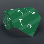 Rand Golf Mönster Boll Flagga Klubb Golfer Gift Slips<br><div class="desc">Minimal golf mönster med klubb,  bollar och flaggor för golfspelare. Ge till golf klubb,  golfer,  golfspelare,  lag,  tränare. Monokromt modernt trendig svart och vit golfgolfspelare mönster ger hemdekaler,  handdukar,  ...  Grönt,  halsen slips med vit golf mönster</div>