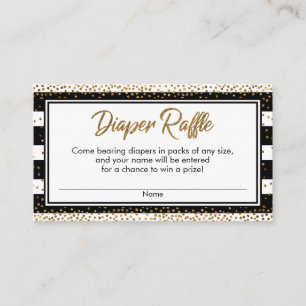 Rand & Guld konfetti-diaper Raffle-Biljett Tilläggskort