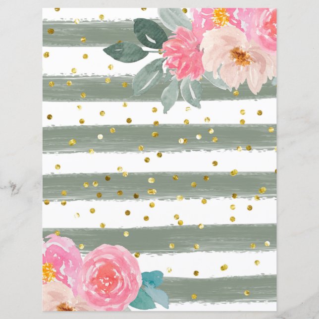 Rand/Guld-konfetti-skrapbok Papper (Framsida)