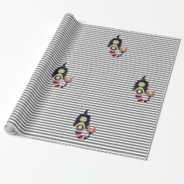 Rand Halloween Sjöjungfru Witch WRAP Presentpapper