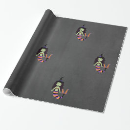 Rand Halloween Sjöjungfru Witch WRAP Presentpapper