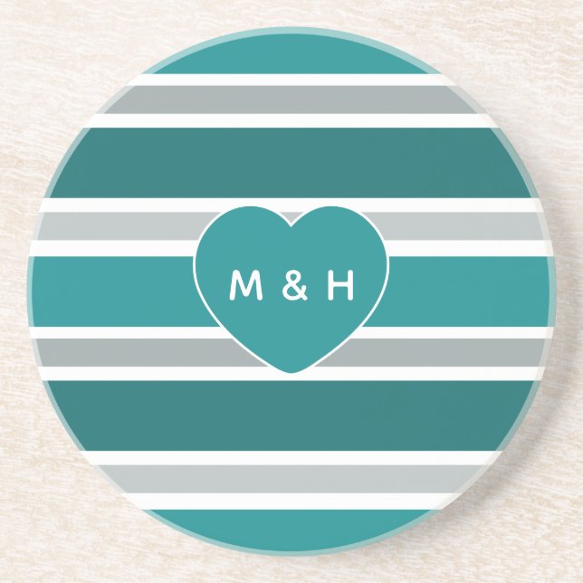 Rand & Heart-anpassningsbar-sandsten underlägg (Framsidan)