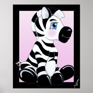Rand i Baby Zebra Poster