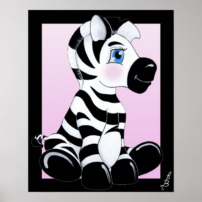 Rand i Baby Zebra Poster (Framsidan)