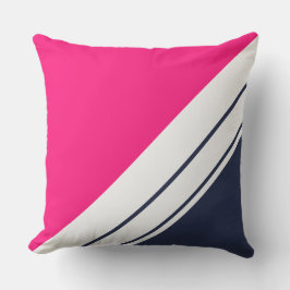 Rand i Rosa Navy Diagonal White Kudde