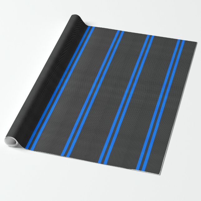 Rand i Tävlan Himlar, Blåkolsfiber Stil Presentpapper (Utrullad)