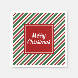 Rand-julen i Modern Red and Grönt Pappersservett