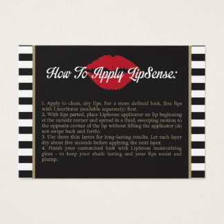 Rand - Läppar - Guld - Tillämpa - Tips Visitkort