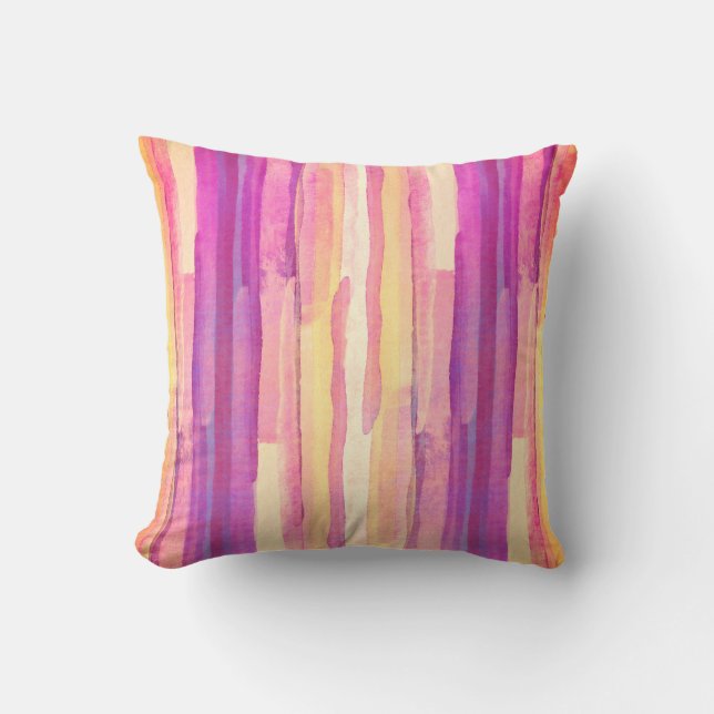 rand lila rosa av modern, klar vattenfärg kudde (Framsida)