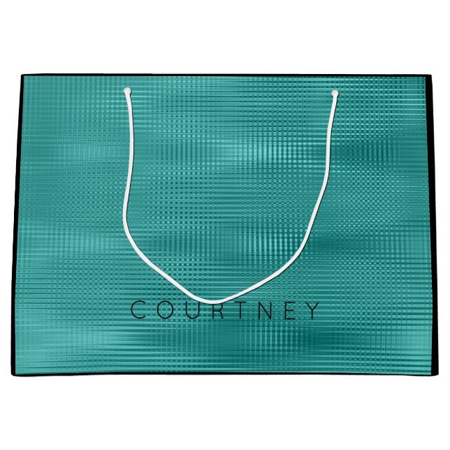 Rand Linjer Black Teal Abstrakt Metallic Grill (Framsidan)