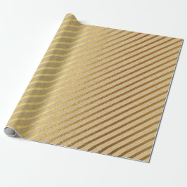 Rand Linjer Kraft Guld Naturlig Elegant - minimalt Presentpapper
