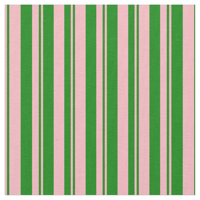 Rand/Linjer Mönster i Färgaden Ljusare rosa och Gr Tyg (Närbild)