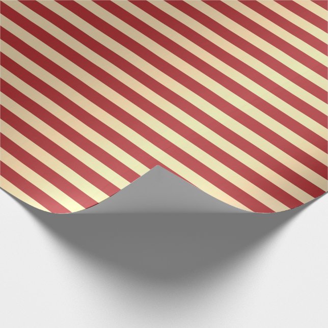 Rand Linjer Red White Saint Tropes Minimal Presentpapper (Hörn)