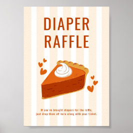 Rand Little Cutie Paj Diaper Raffle Bord Sign Poster
