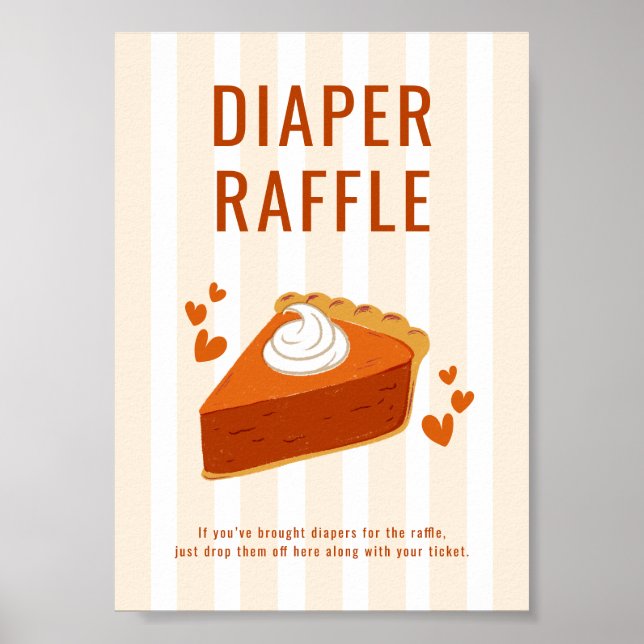 Rand Little Cutie Paj Diaper Raffle Bord Sign Poster (Framsidan)