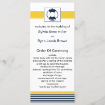 rand, livboj, nautiska bröllopsprogram