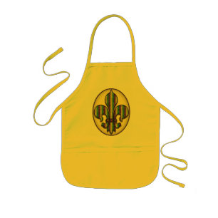 Rand Mardi Gras Fleur de lis Barnförkläde