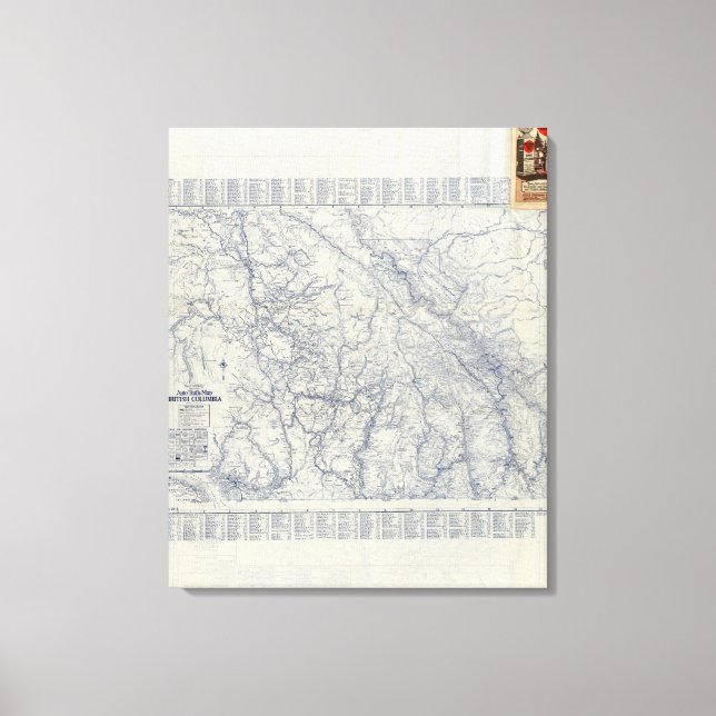 Rand McNally Officiell 1925 Auto Trails Karta 2 Canvastryck (Framsida)