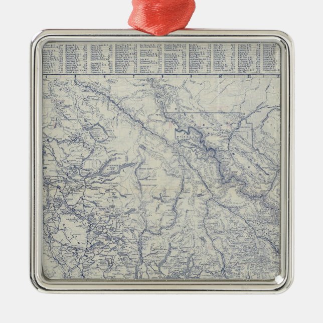 Rand McNally Officiell 1925 Auto Trails Karta 2 Julgransprydnad Metall (Framsidan)