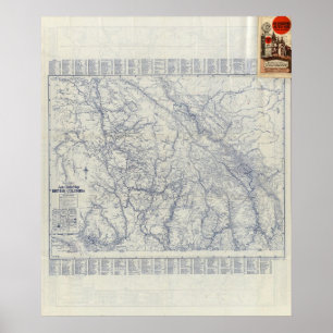 Rand McNally Officiell 1925 Auto Trails Karta 2 Poster